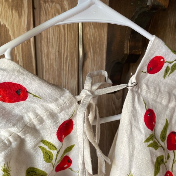 Psychic Outlaw - handmade graham short sleeve tablecloth top. Women’s size S - Picture 3 of 3